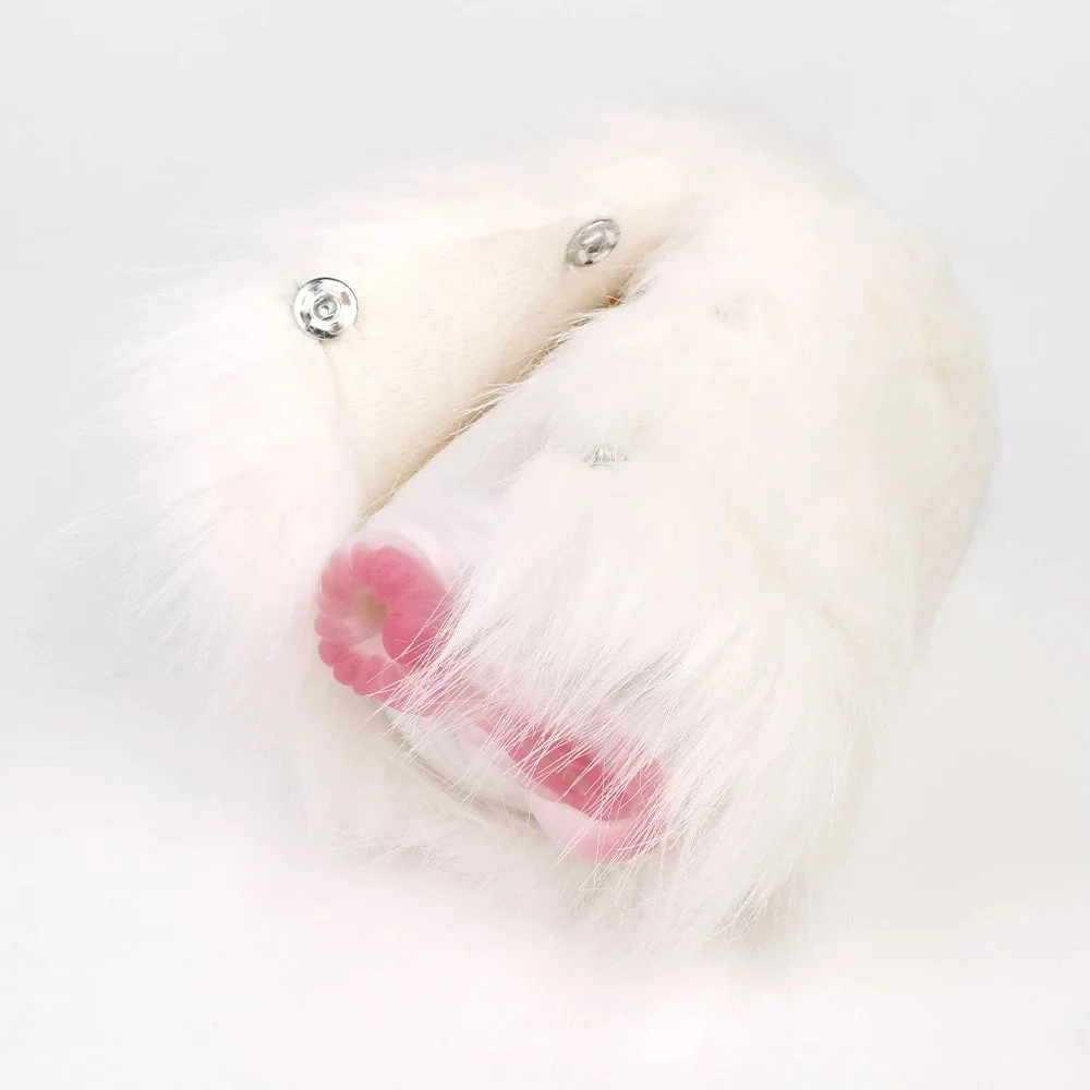Soft Masturbation Cup Double Hole Silicone Male Adult Sex Toy Fantasy Little Red Hare Plush Monster Pussy Pocket