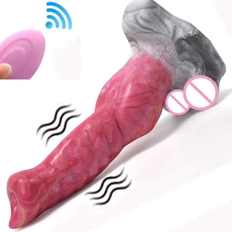 10 Inch Wolf Dildo Kinky Realistic Animal Vibrator Massager Sex Toy Gorgeous Gory Color Vibration Waterproof