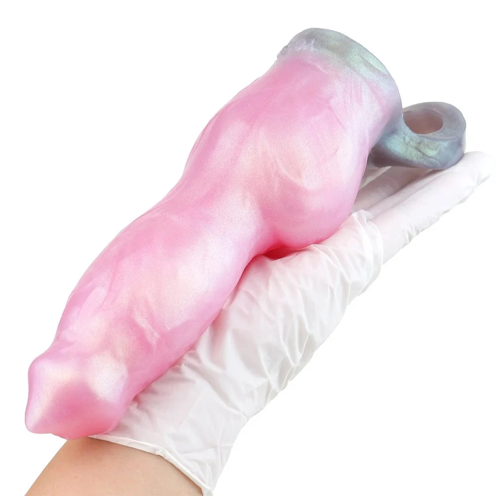 Polarized Wine Spirit Strap-on Penis Sleeve Closed Design Sleeve for Men Gay Sissy
