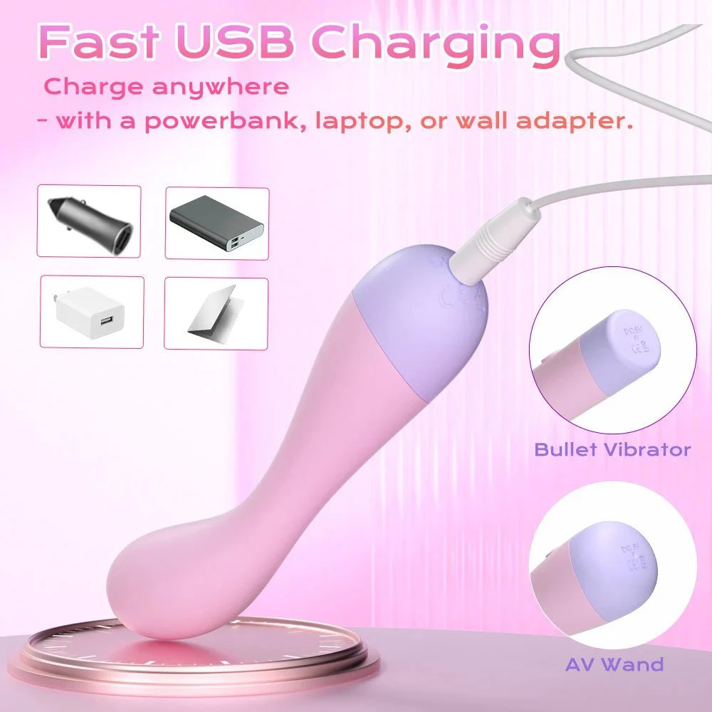 10 Frequency Female Sex Toys G Spot Small Bullet Vibrator Women Mini Pink AV Wand Vibrator