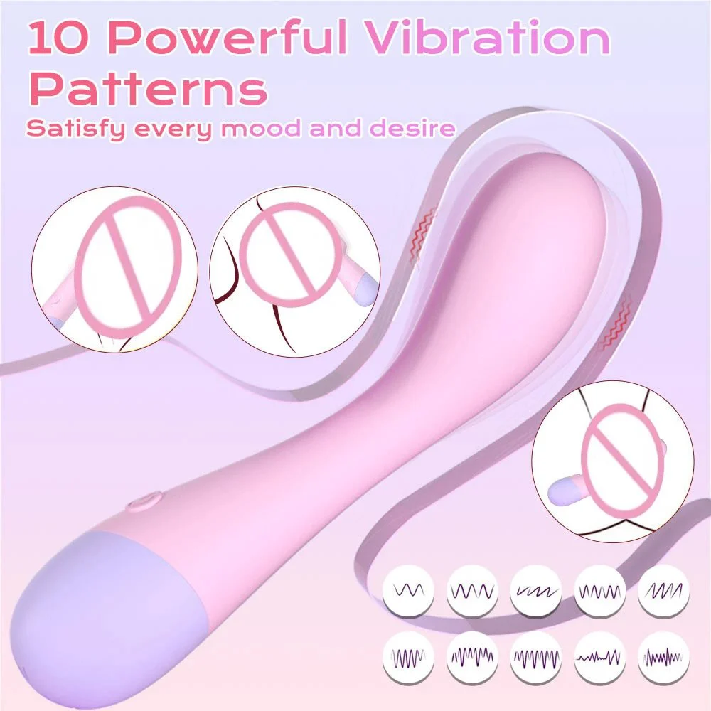 10 Frequency Female Sex Toys G Spot Small Bullet Vibrator Women Mini Pink AV Wand Vibrator