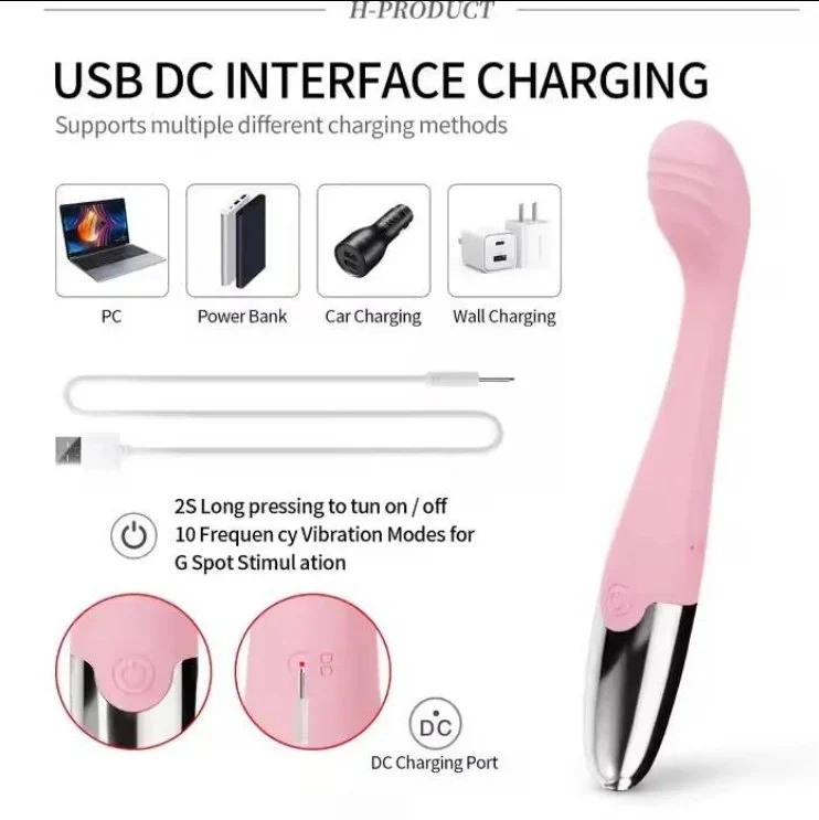 10 Frequency Rechargeable Clit Stimulation Wand Massage Women G Spot Vibrator