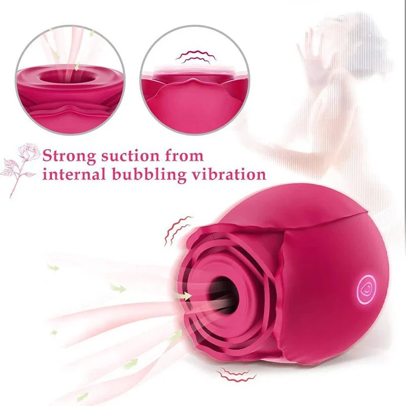Rose Vibrator Sex Toy for Women Adult Rose Vibrator Sex Toy Clitoral Sucking Vibrator