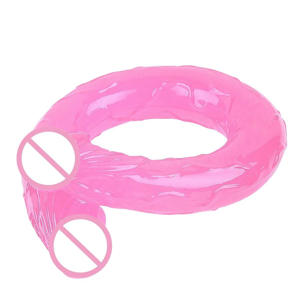 17.3 Inch Soft Silicone Realistic Dildo Strapless Double-Ended Huge Dildo for Women for Lesbian Sex Toys