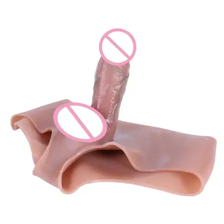Realistic Hollow Silicone Dildo Strap on Panties for Male Silicone Penis Pants