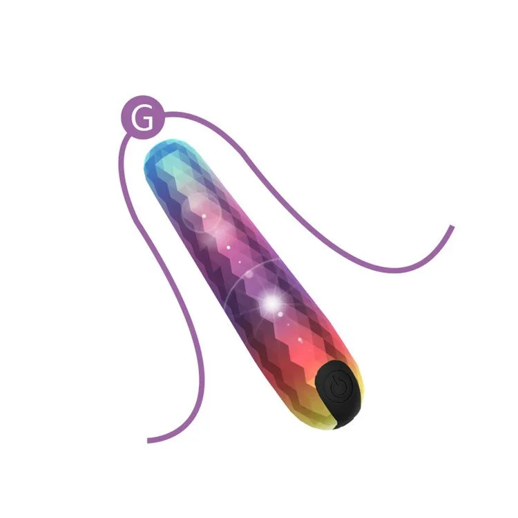 10 Frequency USB Charging Diamond Colorful Mini Bullet Vibrator Sex Toy for Women Masturbation