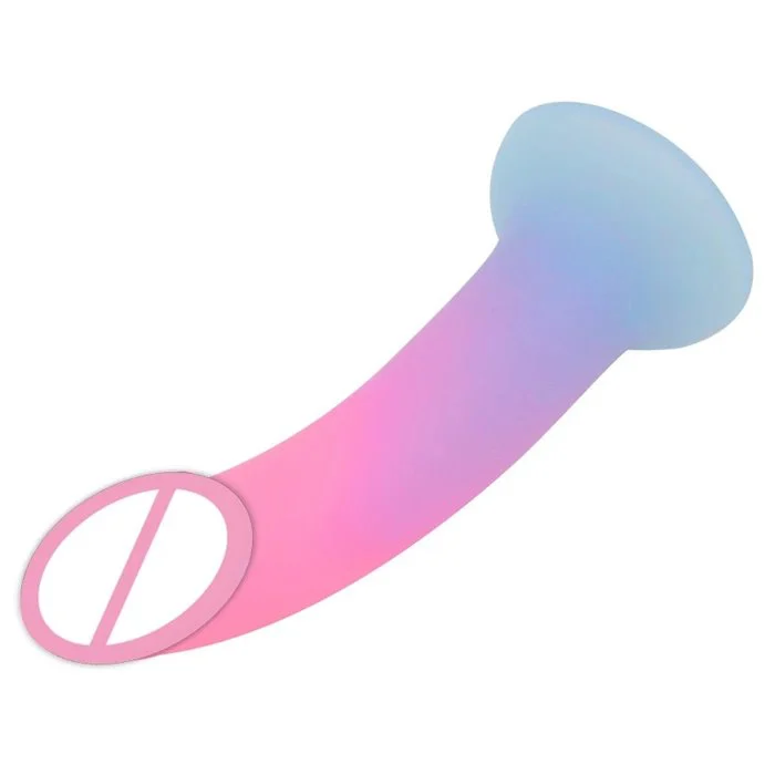 190mm Soft Silicone Strap-On Dildo Colorful PVC Realistic Sex Toys for Women Adult Use