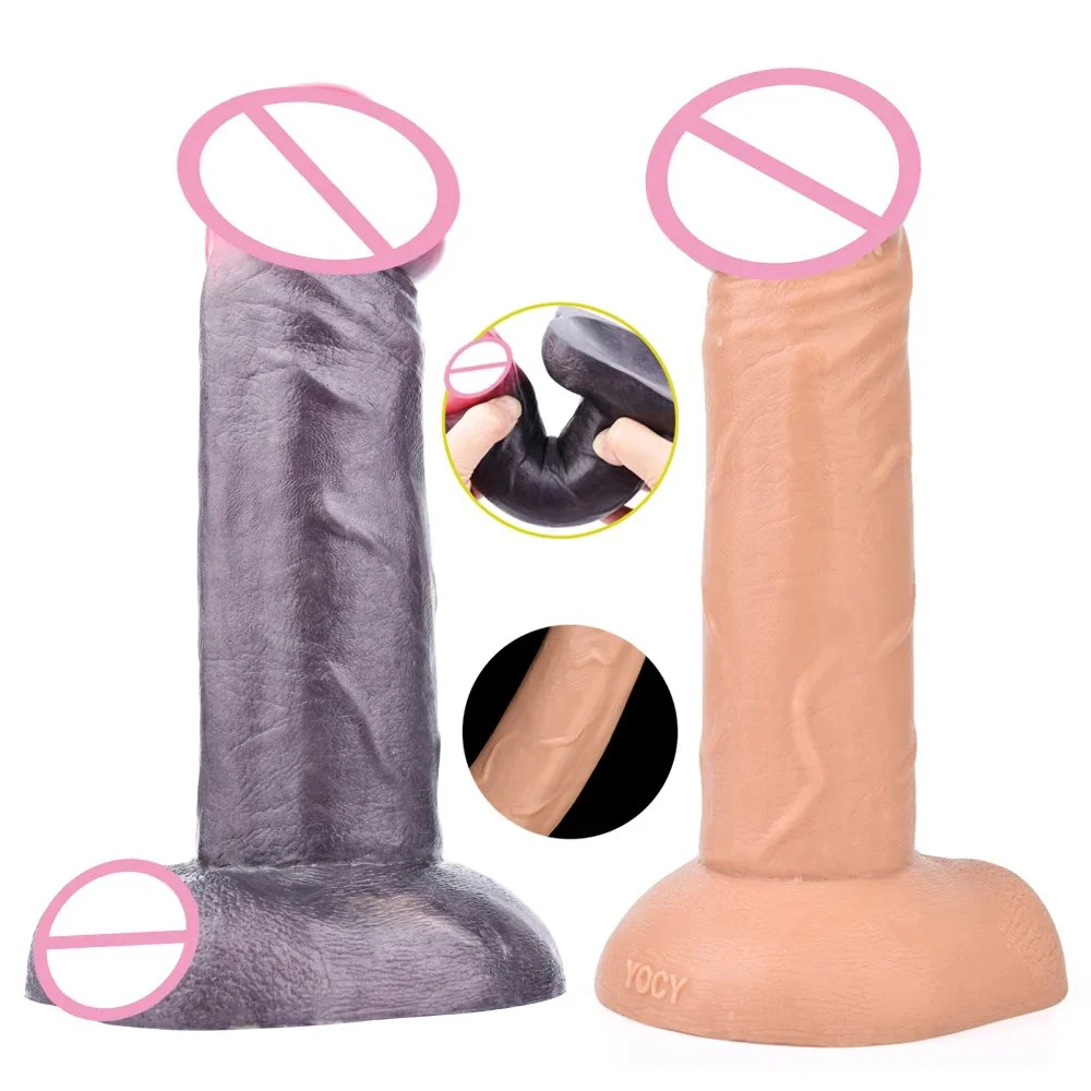 20.5cm Huge Realistic Dildos Soft Silicone Fantasy Sex Products Round Head Penis With Belt