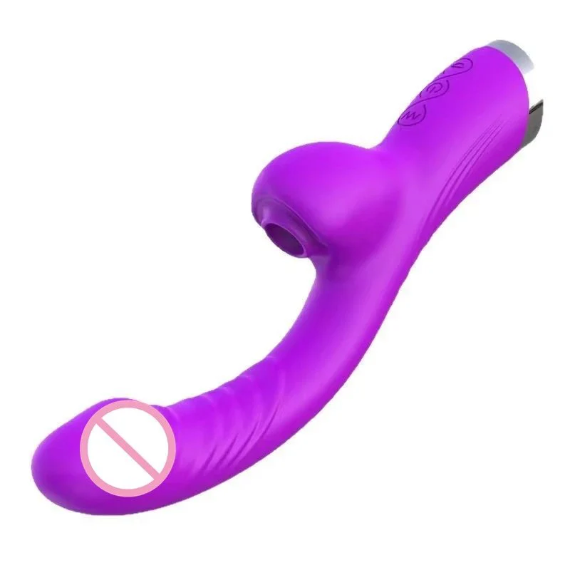 10 Frequency Women Sex Toys G Spot Clitoral Stimulator AV Stick Dildo Sucking Vibrator 2 in 1