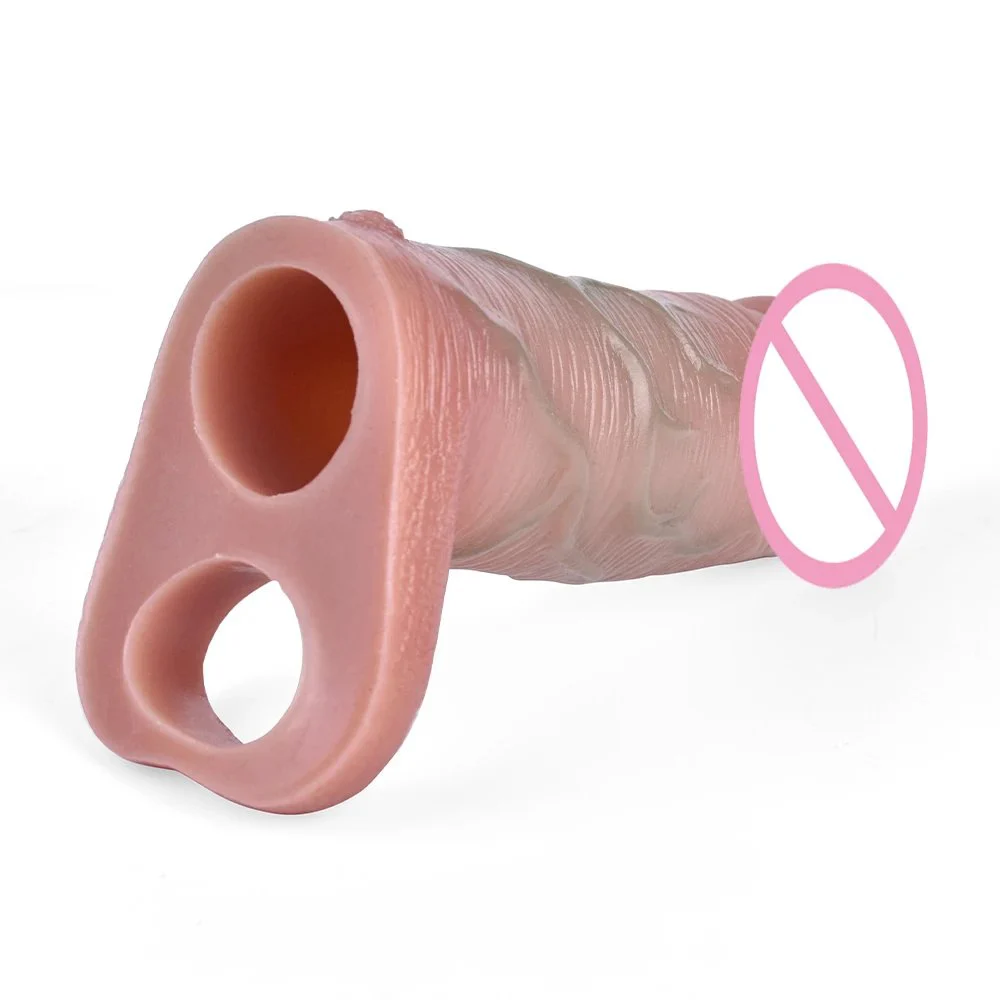 Realistic Cock Sleeves Silicone Penis Sleeve Delay Ejaculation Penis Sleeve Sex Toys for Men