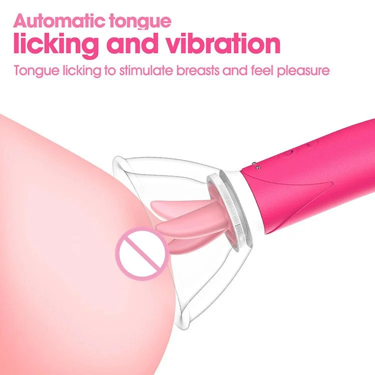 10 Modes Rechargeable Realistic Tongue Shaped Breast Clitoral Sucking Licking Tongue Vibrator Sex
