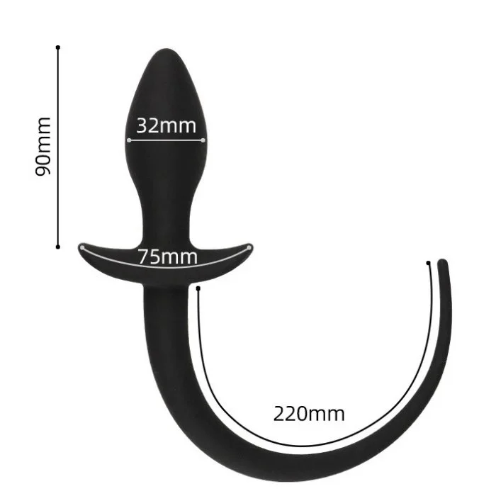 Purchase Fox Tail Silicone Anal Plug Sex Toys for Woman Men Cosplay Sex Game Butt Plug