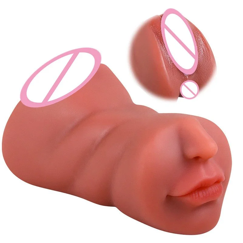 Sex Toys Soft Masturbation Cup Realistic Vaginal Tongue Anus 3 in 1 Pocket Pussies for Men