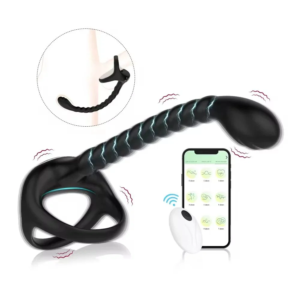 Second Generation APP Remote Control Vibration Lock Ring, Male Ring, Male and Female Co Vibration Masturbator Anal Plug