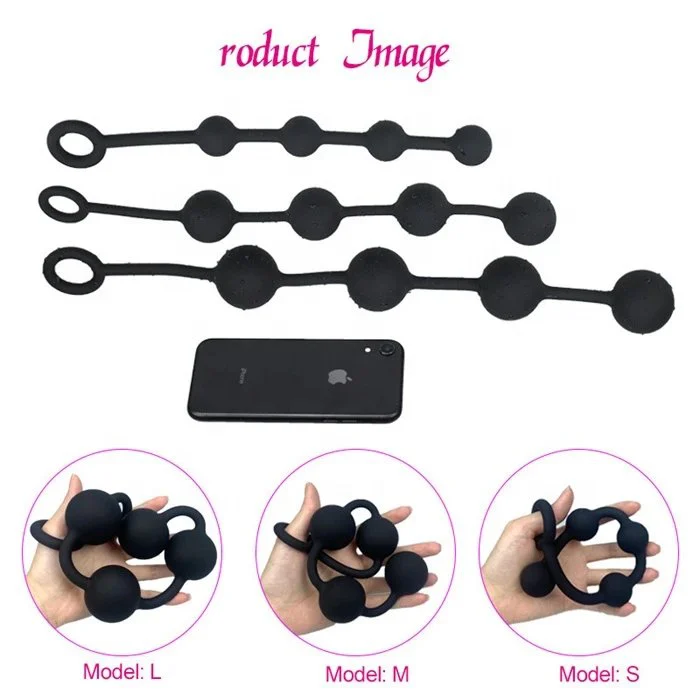 Silicone Anal Beads and Plug for Men Adult Sex Products for Back Pleasure Anal Dilator