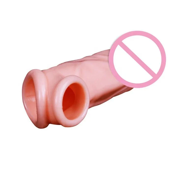 Reusable Adult Men's Penis Enlarge Sleeve Ring Delay Ejaculation Sex Toys Cock Sleeve