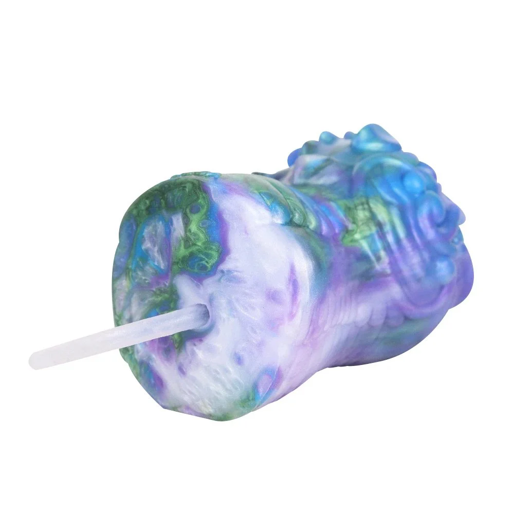 Simulated Fish Squirting Masturbator Realistic Vagina Soft Silicone Ejaculating Male Aircraft Cup Penis Training Sex Toys