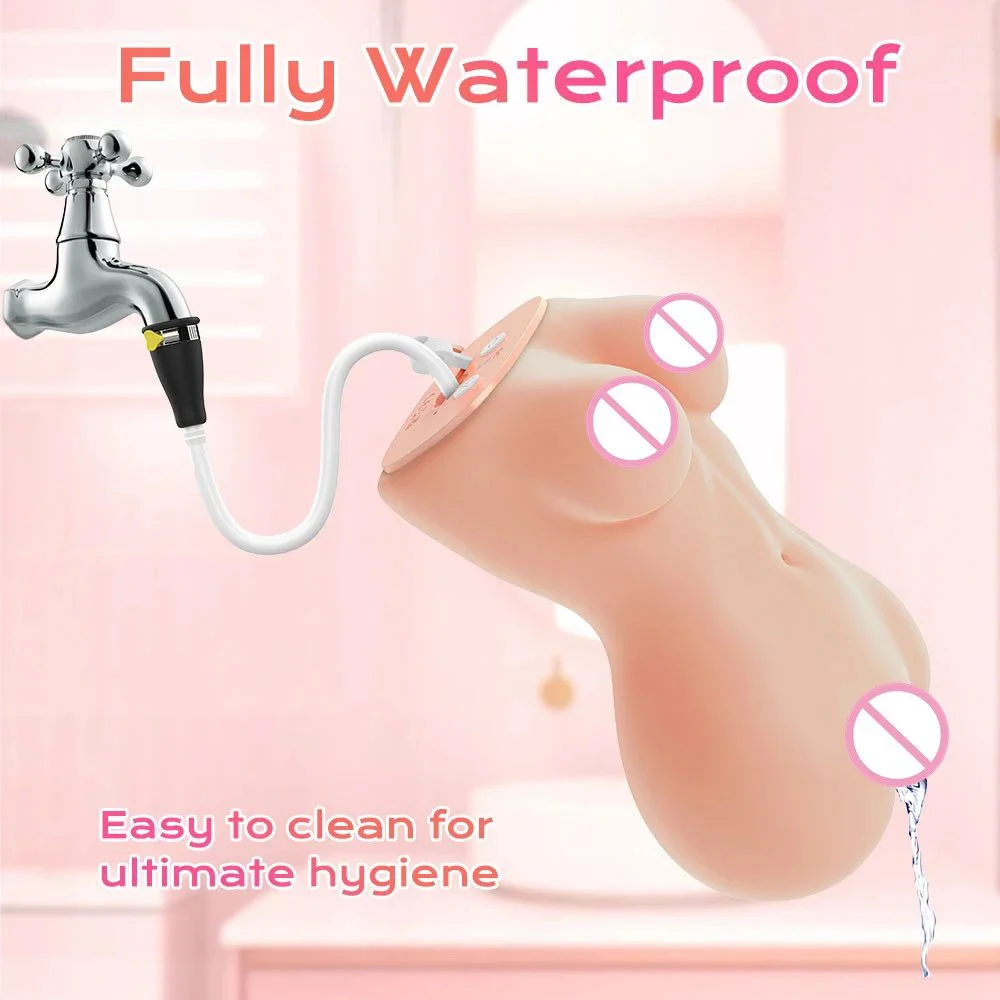 USB Big Breast Realistic Vaginal Sex Toys Half Body Sex Doll Large Sucking Vibrating Masturbation