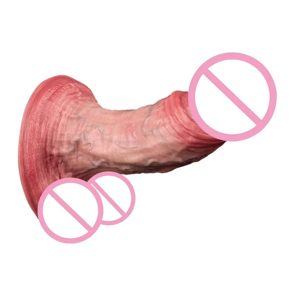 16.3 3.5cm Simulated Male Dildo with Suction Cup Double-layer Silicone and Realistic Texture Dildo Suitable for Couples
