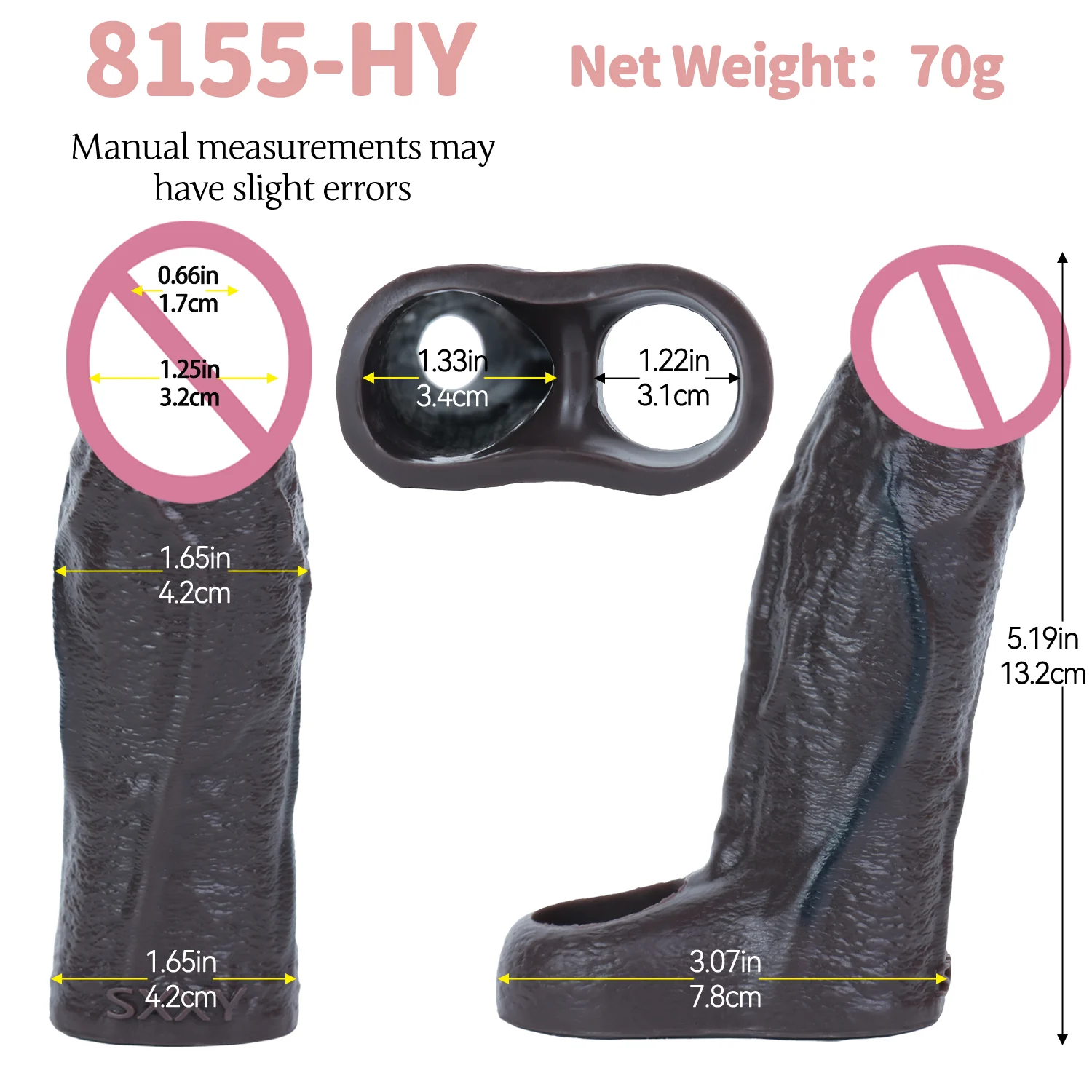 Reusable Male Penis Enlarge Sleeve with Cock Ring,Open-Ended Ultra-Soft Silicone Boost Girth Cock Sheath Penis Enhance Cuff