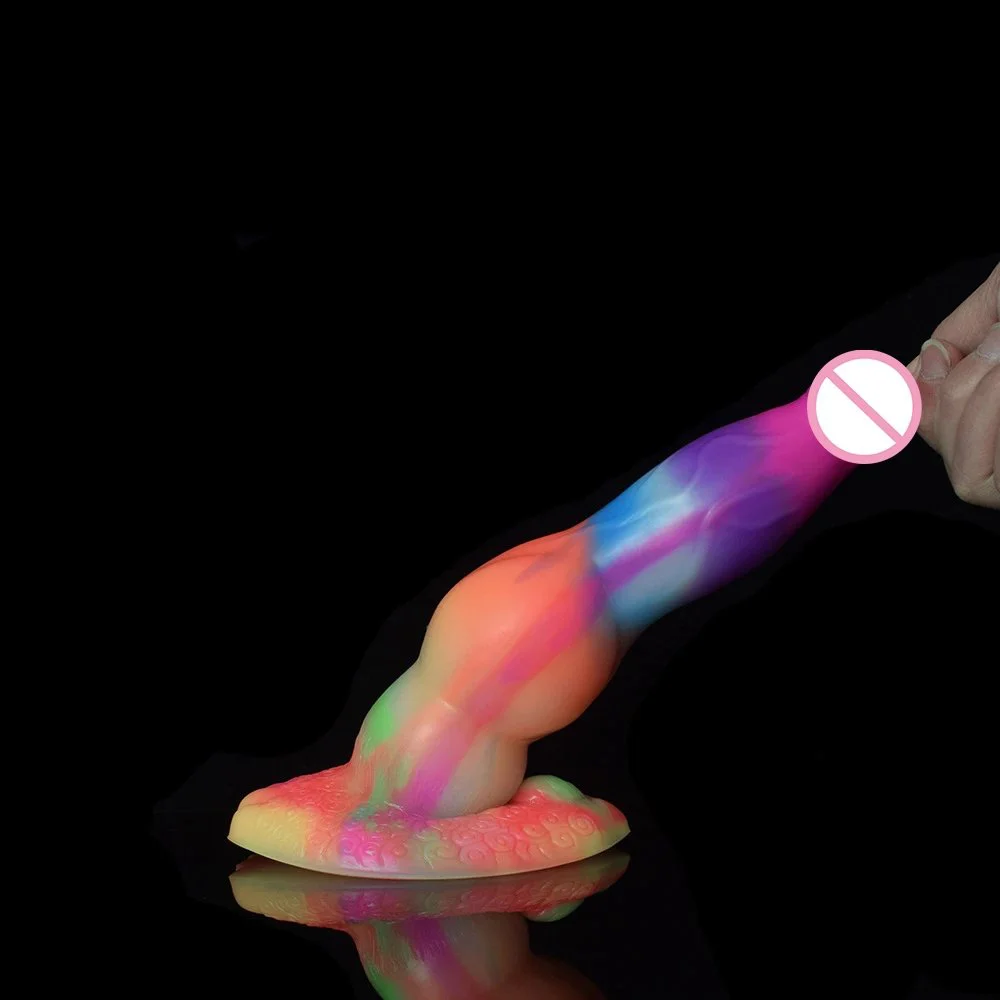 25cm Huge Super Luminous Monster Soft Sex Toy Silicone Dildos With Female Male