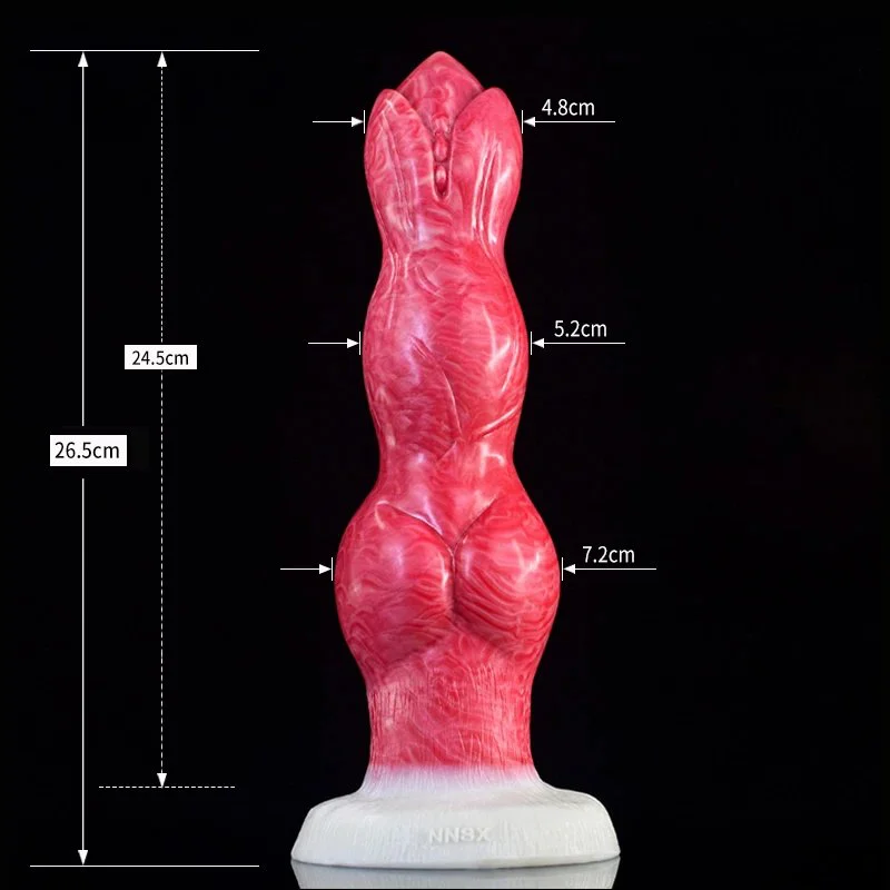 26.5cm Animal Dog Cock Double Knot Dildo Fantasy Penis Vagina Anal Plug Realistic Dildos for Women