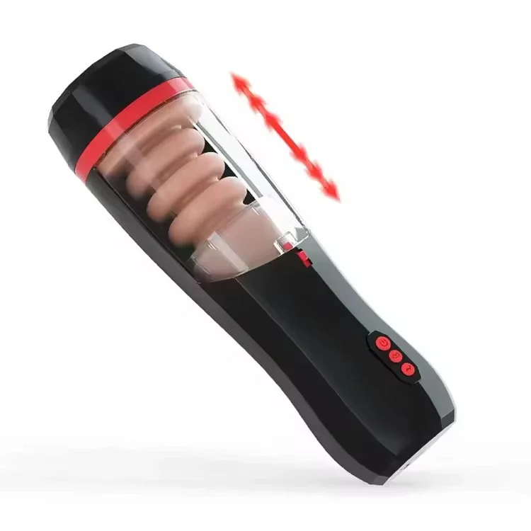Telescopic Aircraft Cup Masturbation Sex Toys for Men Realistic Automatic Male Masturbation Cup Vaginal Vibrator