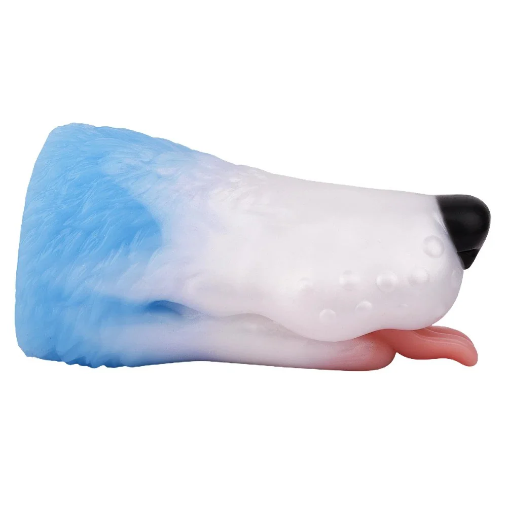 Soft Dog Head Male Masturbator Cup Fantasy Animal Pocket Pussy Male Stroker Realistic Pussy Male Adult Animal Sex Toy for Men