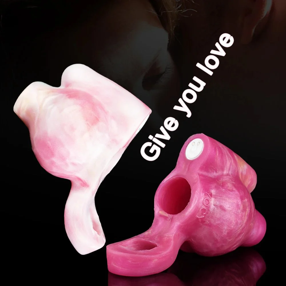 3.07 Inch Small Realistic Skin Wolf Penis Prostate Massage Liquid Sex Penis Sleeve Able to Bend Soft Toy
