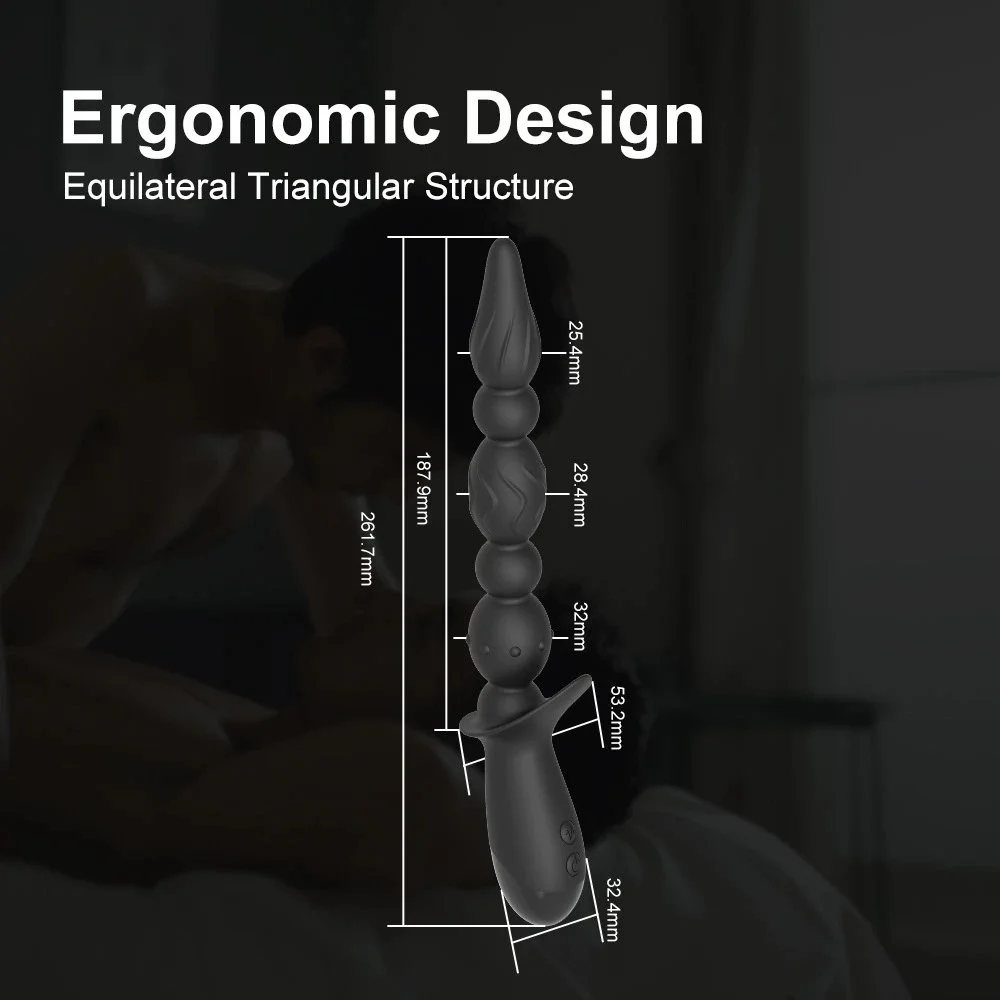 10 Frequency Strong Earthquake Electric Silicone Anal Plug Pull Bead USB Charging Backyard Adult Sex Toys
