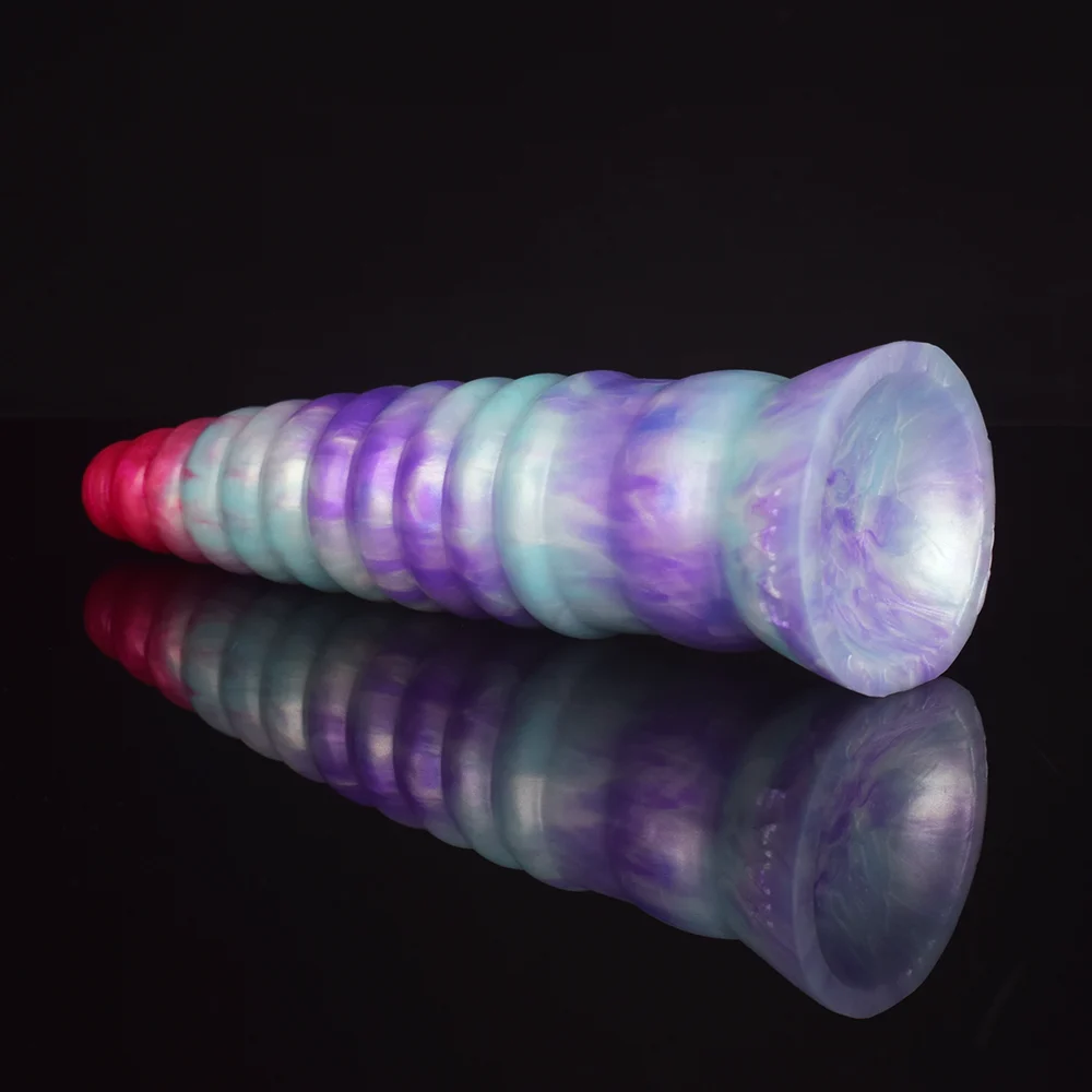Ice Dragon Colour Silicone Female Masturbator Adult Anal Plug Sexual Stimulation Sex Toys