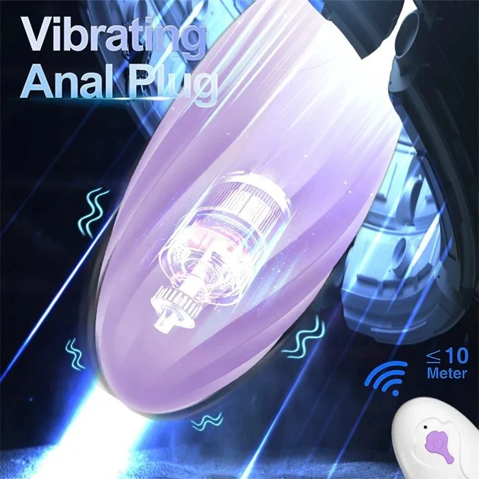 10-Mode Waterproof Remote Control Prostate Massage Plug Silicone Butt Dildo for Couple Sex Toys Anal Plug