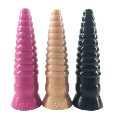 23cm 9 Dia 5.1cm Body Safe Silicone Dildo Realistic Butt Toys Thread Conch Shape Anal Plug Toys for Sexual Pleasure