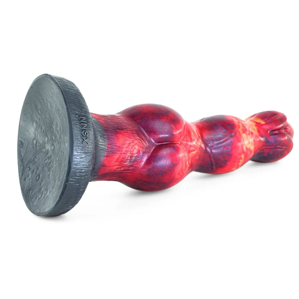 26.5 cm Silicone Sex Product Fire Dragon Coloured Female Penis Masturbator