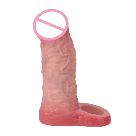 Safe Silicone Material Male Penis Extender Easy-to-wear Penis Sex Toy Internal Protrusions Enhance the Experience