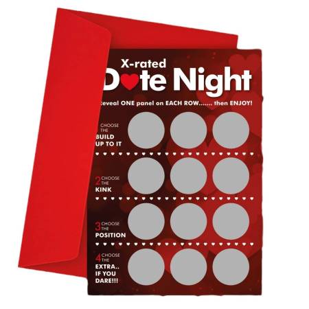 Custom Make Sexy Love Gift for Couple Present Anniversary Card Date Night Scratch Card