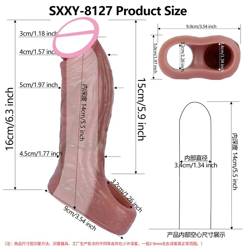 5 Style Hollow Silicone Penis Sleeve Male Reusable Condom for Men Delay Ejaculation Adult Sex Toy for Couple Game