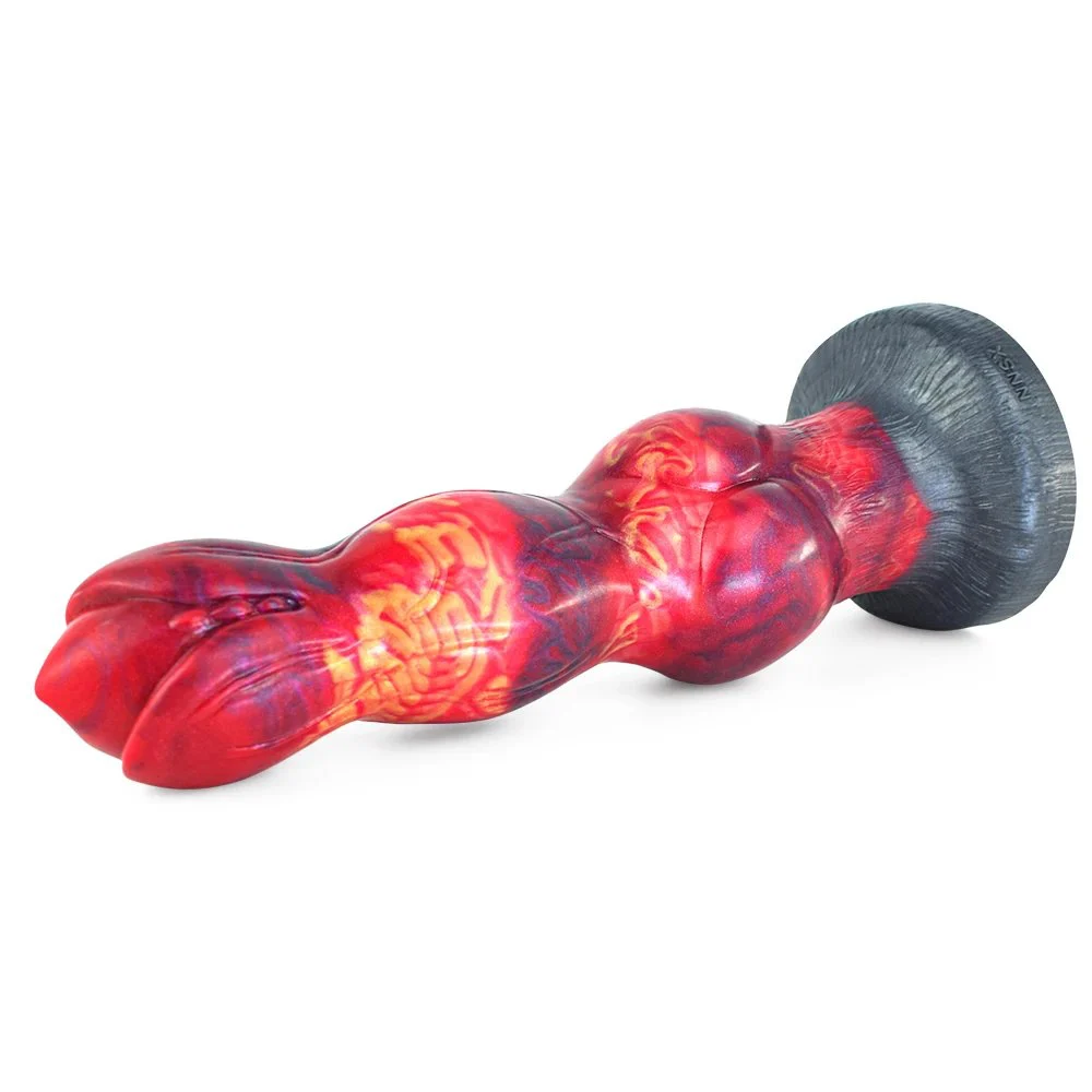 26.5 cm Silicone Sex Product Fire Dragon Coloured Female Penis Masturbator