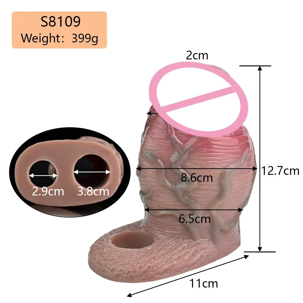 399g Soft Reusable Cock Sleeve Male Penis Enlarger Extender for Men Realistic Dildo Penis Ring Male Penis Training Sex Toy