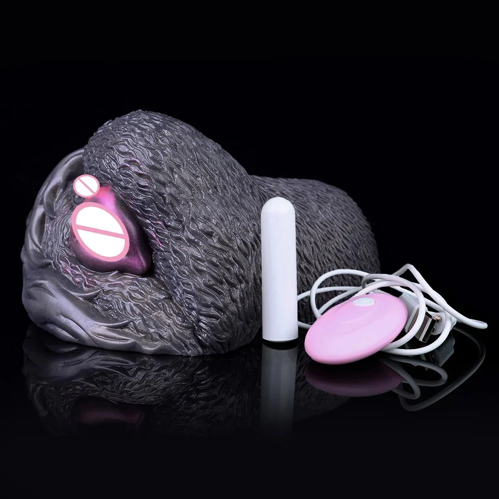 Vibrating Real 3D Print Silicone Masturbation Cup for Men Pocket Pussy Adult Endurance Exercise Oral Cup Masturbator Sex Product
