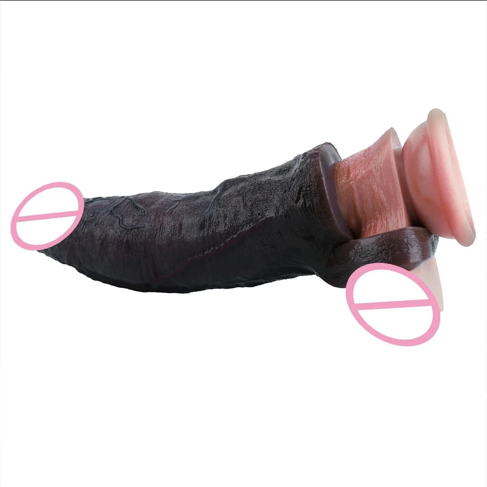 8.62 Inch Multi Frequency Vibrating Penis Extension Sleeve Soft Silicone Realistic Wearable Male Enhancer