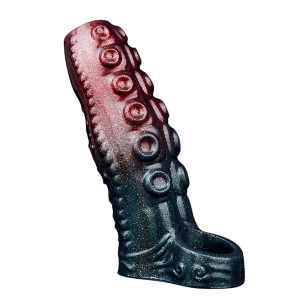 6.6inch XL Monster Penis Sleeve Cock Sleeve with Cock Ring Male Enlargement Penis Delay Ejaculation Reusable Silicone Sex Toy