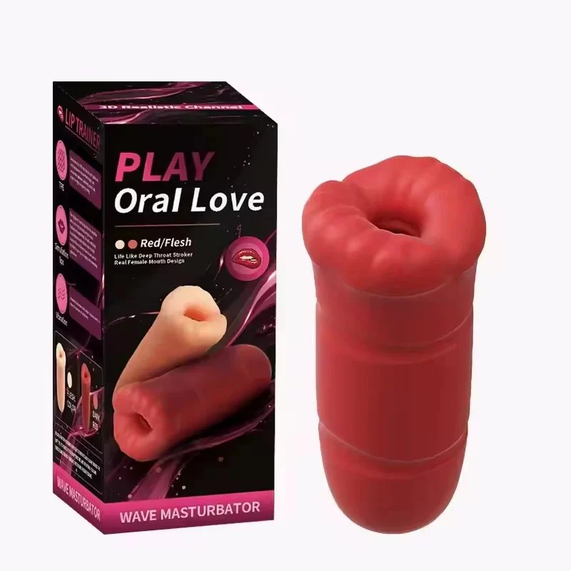 Vibrating male masturbation device cup mouth design silicone stroking adult toy male Masturbation Toys
