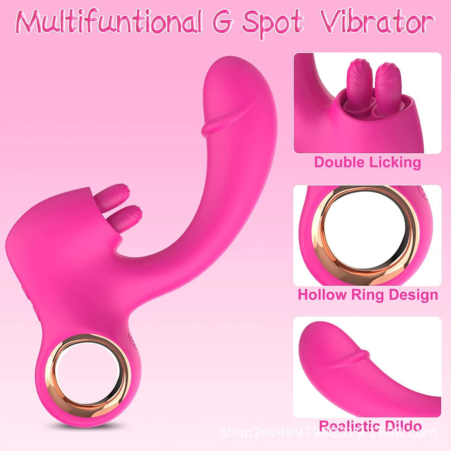 Jade Rabbit Dual-Tongue Clitoral G-Spot Vibrator Female Teasing Masturbator