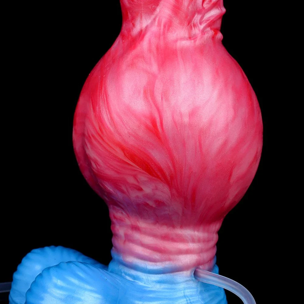 7.8 Inch Silicone Dog Knot Inflatable Squirting Dildo Adult Flirting Orgasm Anal Plug Sex Toy