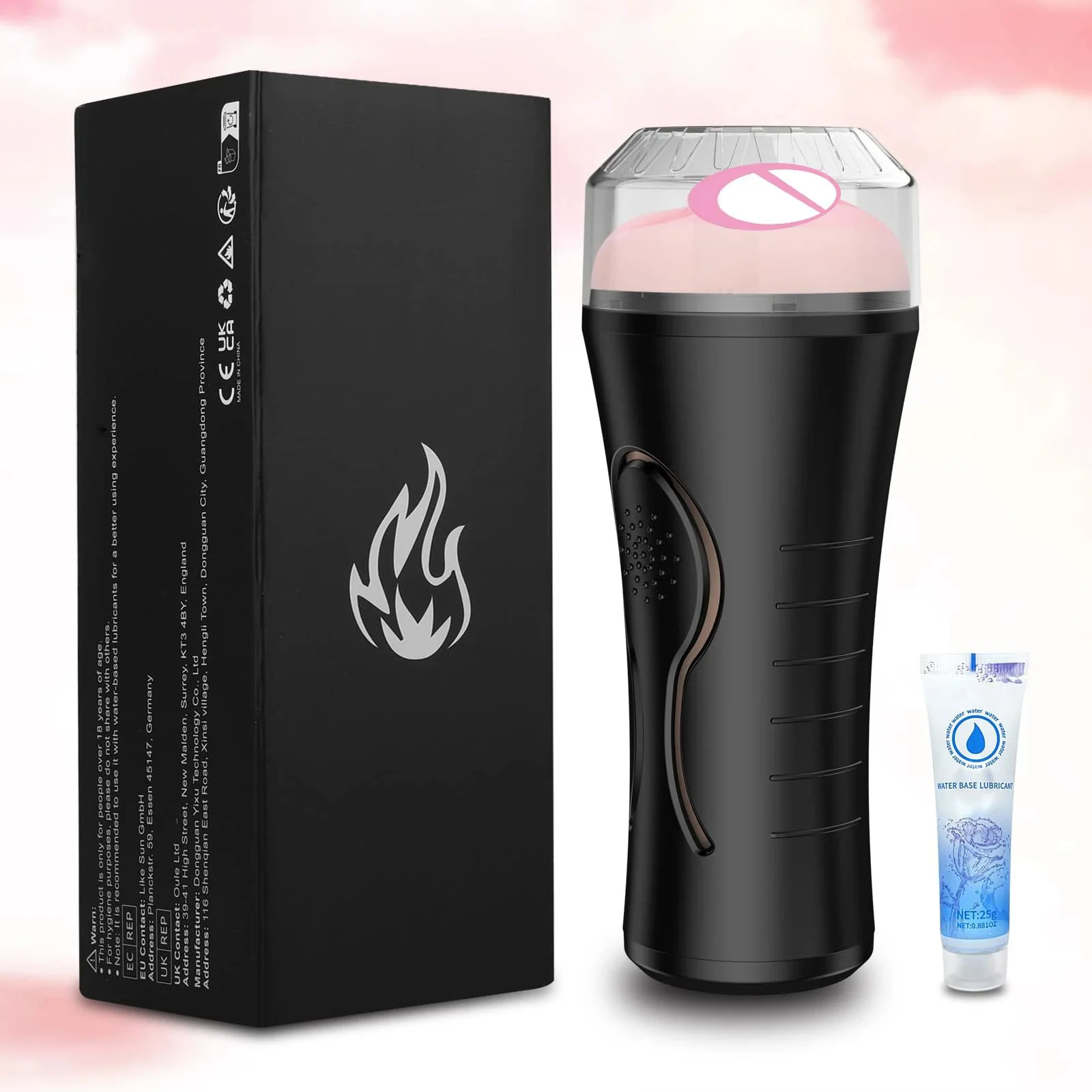 Vibrating Male Masturbator Squeezable Pocket Pussy Lifelike Textured Vagina Masturbation Cup 7.5 Depth Plump Soft