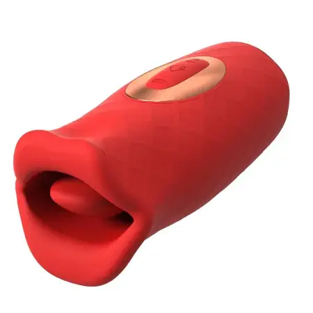 10-Speed Silicone Vibrator with 10 Modes Bite Mouth Licking Tongue Female Clit Nipple G-Spot Anal Stimulator