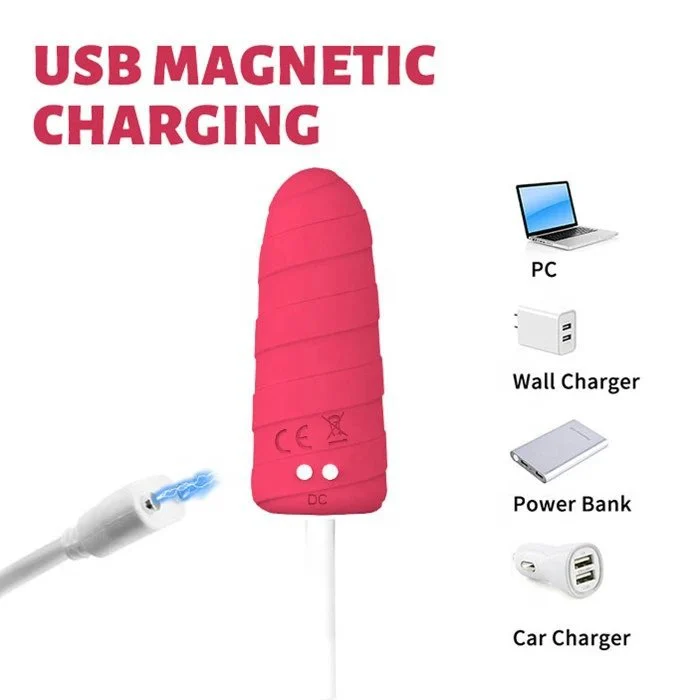 10-Speed USB-Powered Icy Cream Waterproof Non-Latex Vibrator for 10-Frequency Vaginal Wand for Women's Clit Clitoris Stimulation