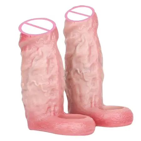 Silicone Realistic Penis Sleeve with a Realistic Feel Open-ended Penis Extender Suitable for Men Available in 2 Sizes