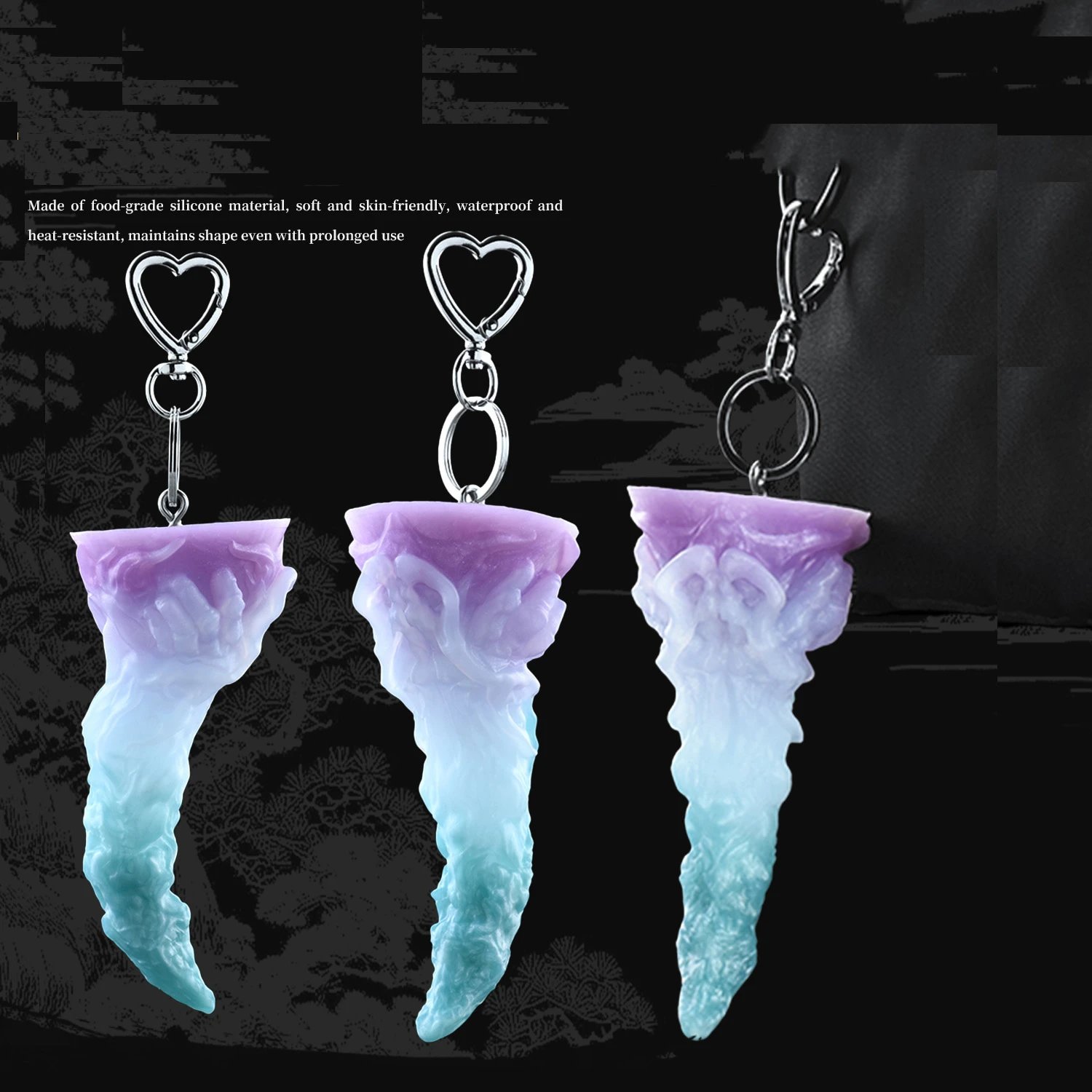 Adult Toys Fantasy Gifts for Woman Creative Soft Silicone Sexy Dildo Anal Plug Keychain